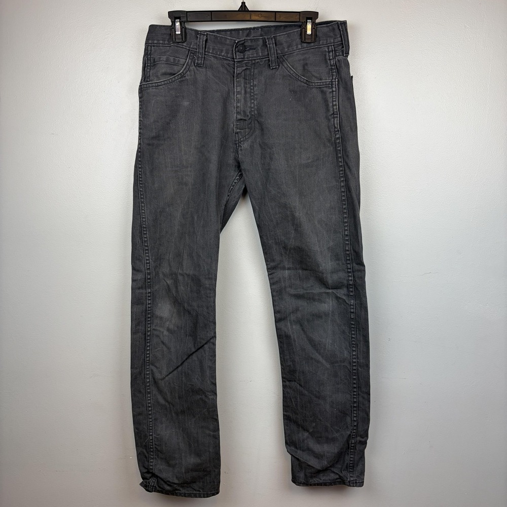 Levis 513 Jeans Mens‎ 32x32 Gray Slim Straight Denim Pants 80813-0002